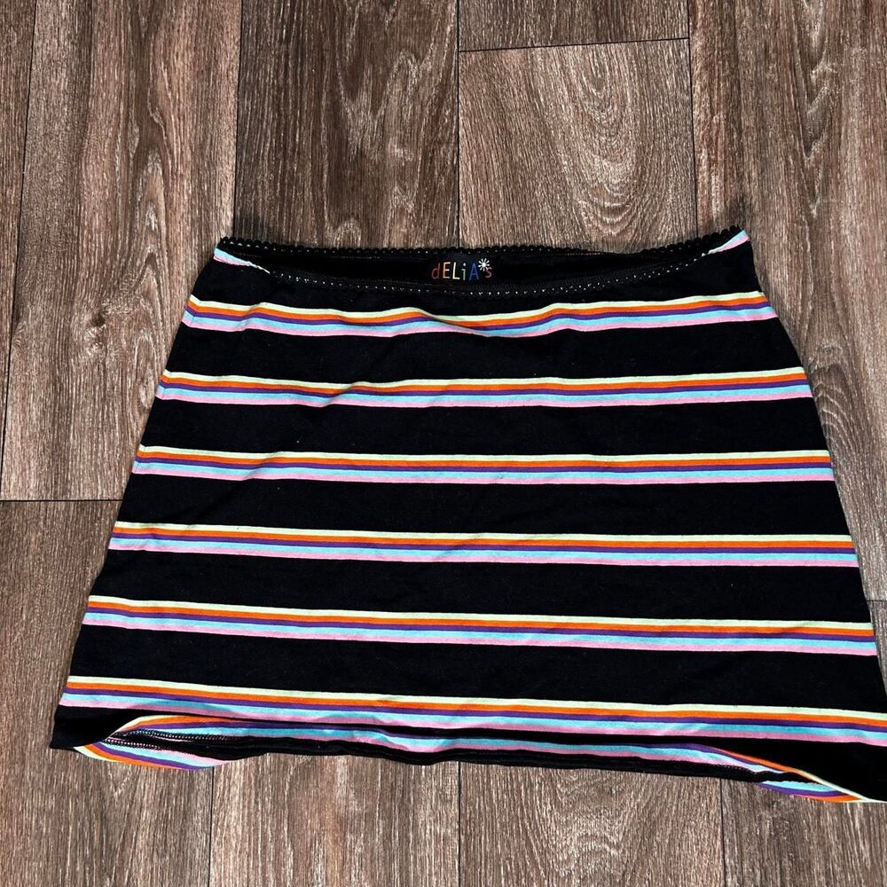 dELiA*s by Dolls Kill Multicolor Striped Mini Skirt